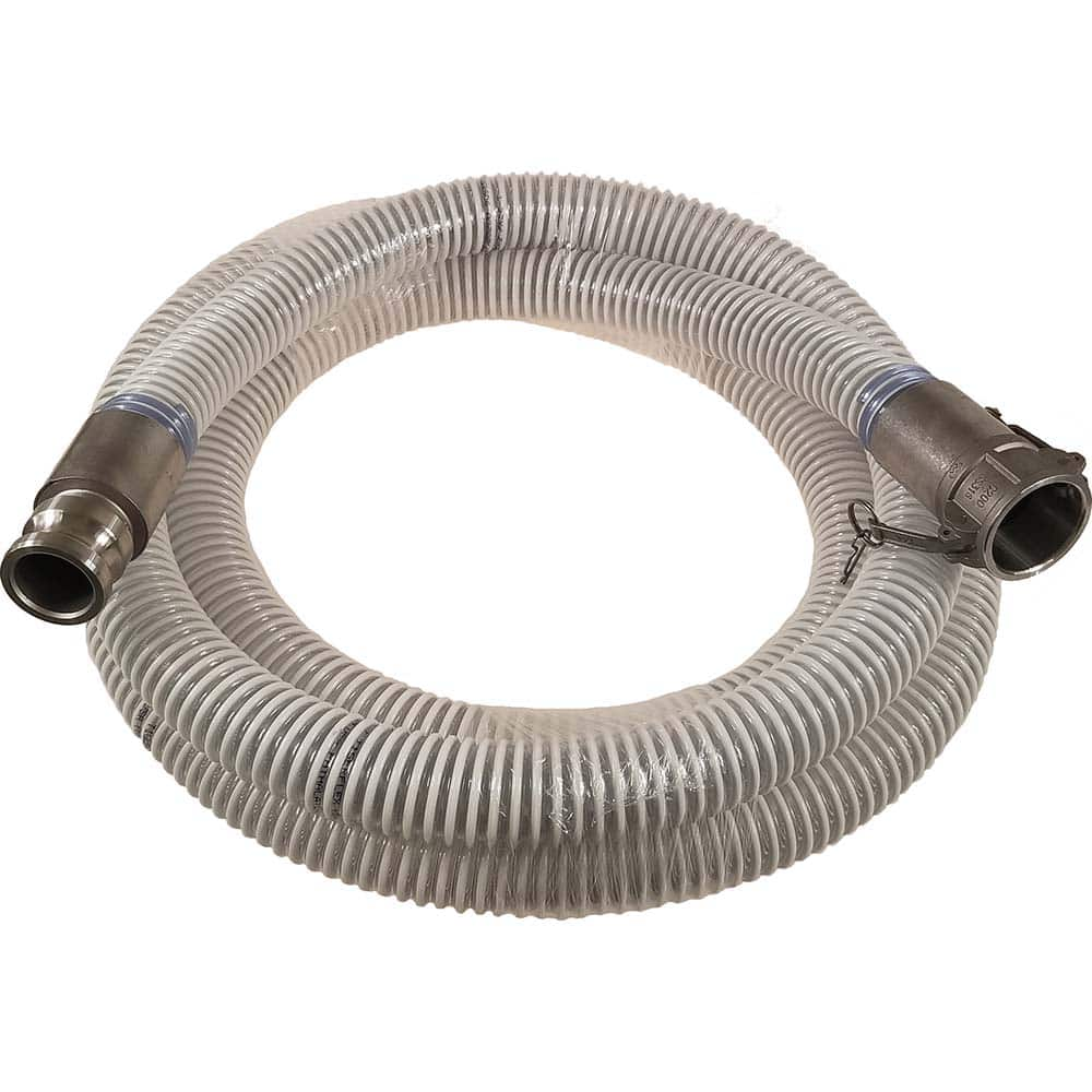 Kuriyama of America - Food & Beverage Hose; Inside Diameter (Inch): 3 ; Outside Diameter (Decimal Inch): 3.6400 ; Length (Feet): 5 ; Bend Radius (Inch): 6 ; Maximum Working Pressure (psi): 40.000 ; Vacuum Rating: 28 In. Hg; 24 In. Hg - Exact Industrial Supply