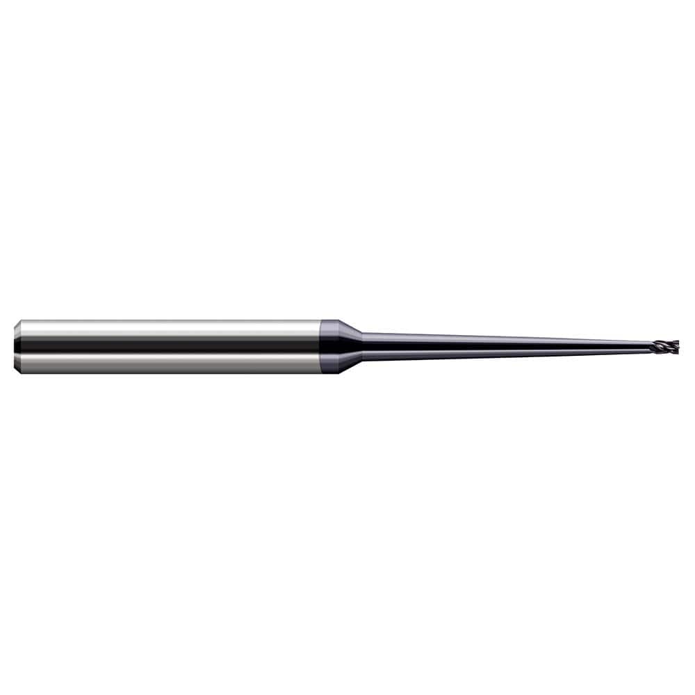 Harvey Tool - 3/32", 9/64" LOC, 1/4" Shank Diam, 4" OAL, 2 Flute Solid Carbide Square End Mill - Exact Industrial Supply
