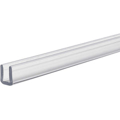 USA Sealing - Plastic Channels; Material: Polycarbonate ; Height (Inch): 0.345 ; Width (Inch): 0.3650 ; Thickness (Inch): 0.0500 ; Length (Feet): 3.000 ; Shape: U - Exact Industrial Supply