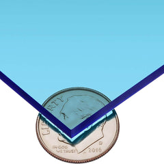 USA Sealing - Plastic Sheets; Material: Cast Acrylic ; Thickness (Inch): 1/4 ; Length (Feet): 8 ; Tensile Strength (psi): 10000 ; Color: Tinted Blue ; Material Grade: Standard - Exact Industrial Supply