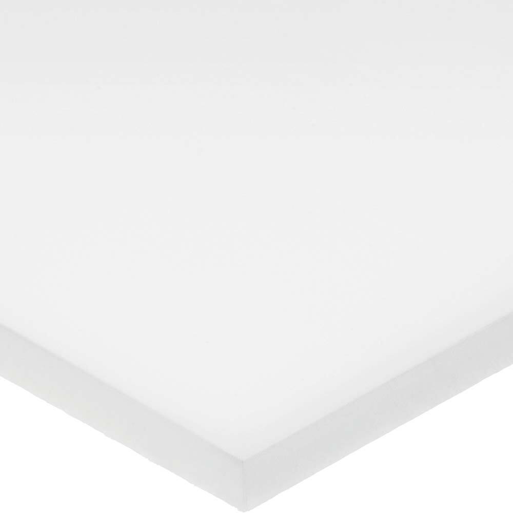 USA Sealing - Plastic Bars; Material: HDPE ; Shape: Rectangular ; Height (Inch): 1/4 ; Width (Inch): 3 ; Length (Feet): 1.000 ; Color: Opaque White - Exact Industrial Supply