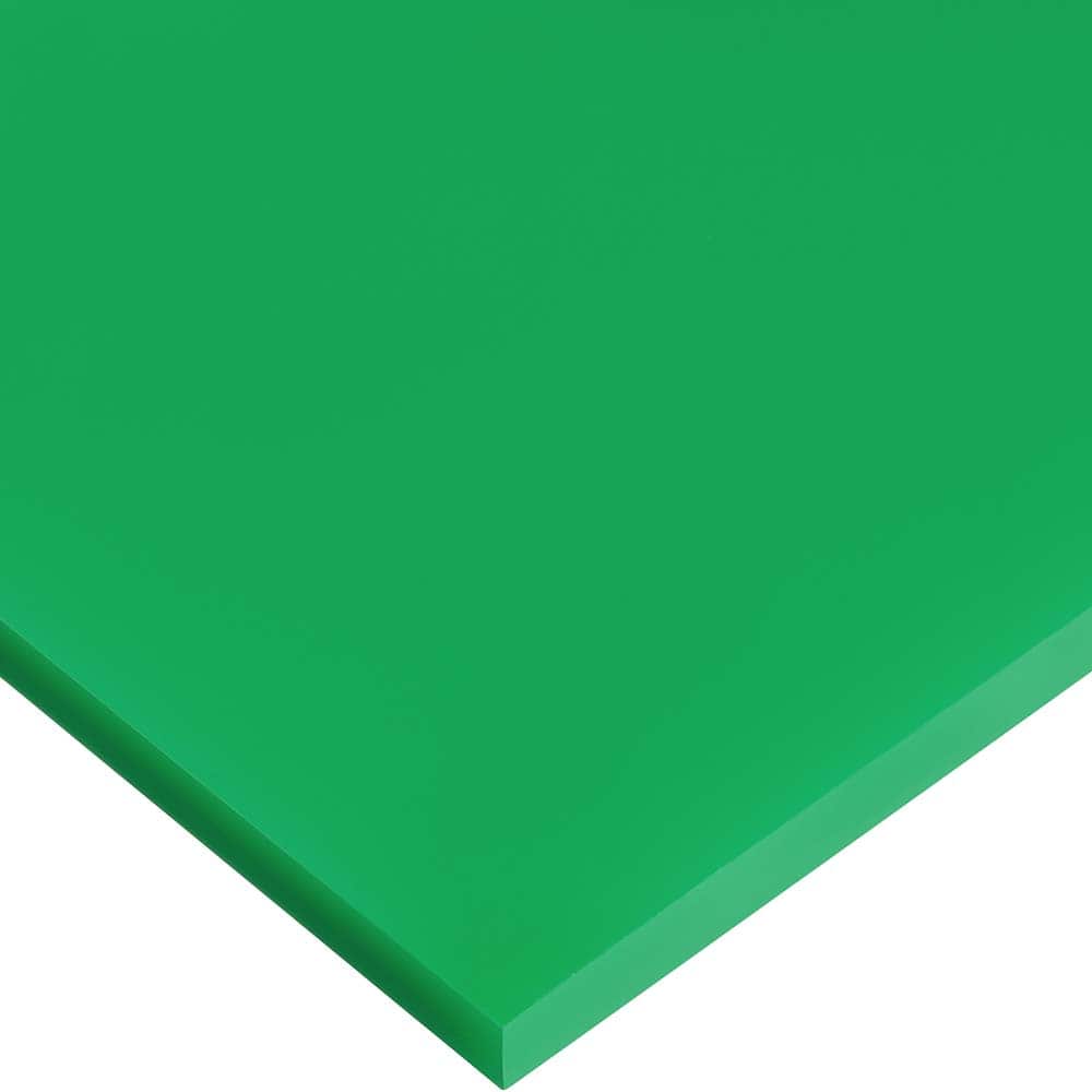 USA Sealing - Plastic Sheets; Material: Cast Acrylic ; Thickness (Inch): 1/8 ; Length (Feet): 4 ; Tensile Strength (psi): 10000 ; Color: Green ; Material Grade: Standard - Exact Industrial Supply