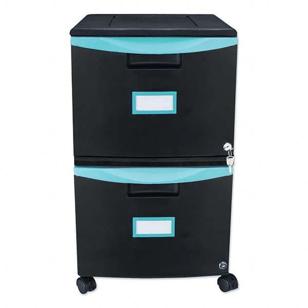 Storex - File Cabinets & Accessories Type: Mobile File Number of Drawers: 2 - Eagle Tool & Supply