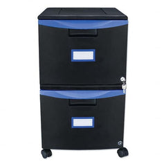 Storex - File Cabinets & Accessories Type: Mobile File Number of Drawers: 2 - Eagle Tool & Supply