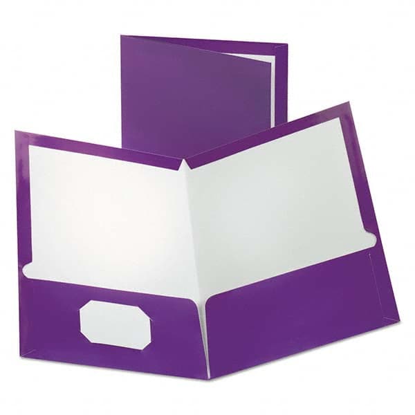 OXFORD - File Folders, Expansion Folders & Hanging Files Folder/File Type: Pocket Folders Color: Purple - Eagle Tool & Supply