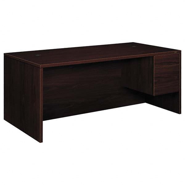 Hon - Office Desks Type: Single Pedestal w/Right Hand Return Center Draw: No - Eagle Tool & Supply