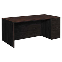 Hon - Office Desks Type: Single Pedestal w/Right Hand Return Center Draw: No - Eagle Tool & Supply