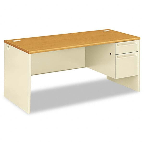 Hon - Office Desks Type: Single Pedestal w/Right Hand Return Center Draw: No - Eagle Tool & Supply