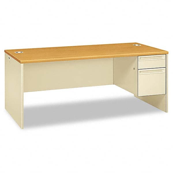 Hon - Office Desks Type: Single Pedestal w/Right Hand Return Center Draw: No - Eagle Tool & Supply