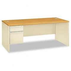 Hon - Office Desks Type: Single Pedestal w/Left Hand Return Center Draw: No - Eagle Tool & Supply