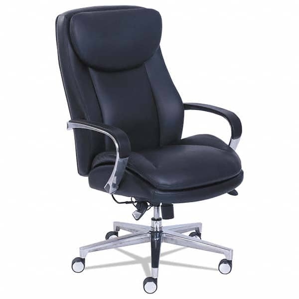 La-Z-Boy - 46-1/2" High Executive High Back Leather Chair - Eagle Tool & Supply