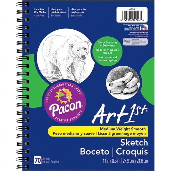 Pacon - Note Pads, Writing Pads & Notebooks Writing Pads & Notebook Type: Sketch Size: 11 x 8-1/2 - Eagle Tool & Supply