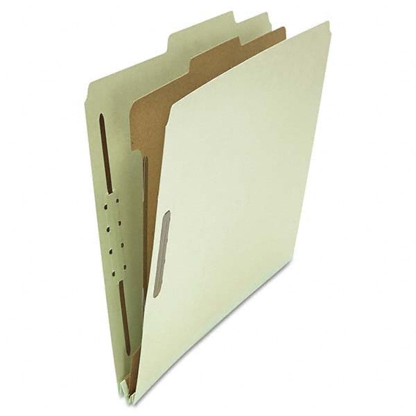 UNIVERSAL - File Folders, Expansion Folders & Hanging Files Folder/File Type: Classification Folders with Tob Tab Fastener Color: Gray; Green - Eagle Tool & Supply