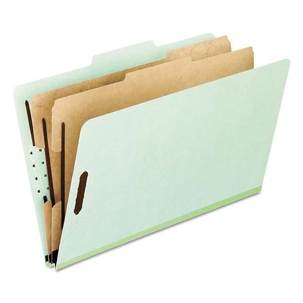 Pendaflex - File Folders, Expansion Folders & Hanging Files Folder/File Type: Classification Folders with Tob Tab Fastener Color: Green - Eagle Tool & Supply