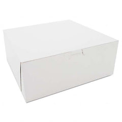 SCT - Bakery Boxes, White, Kraft, 10W x 10D x 4H - Eagle Tool & Supply