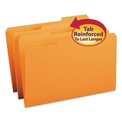 SMEAD - File Folders, Expansion Folders & Hanging Files Folder/File Type: File Folders with Top Tab Fastener Color: Orange - Eagle Tool & Supply