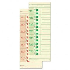 Lathem Time - Time Cards & Time Clock Accessories Type: Bi-Weekly/Weekly Time Cards For Use With: All Side Print Time Clocks - Eagle Tool & Supply