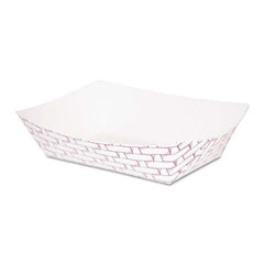 Boardwalk - Paper Food Baskets, 1 lb Capacity, Red/White, 1000/Carton - Eagle Tool & Supply