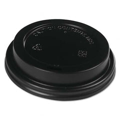 Boardwalk - Hot Cup Lids, Fits 10-20 oz Hot Cups, Black, 1000/Carton - Eagle Tool & Supply