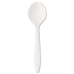 Boardwalk - Mediumweight Polystyrene Plastic Cutlery, Soup Spoon, White, 1000/Carton - Eagle Tool & Supply