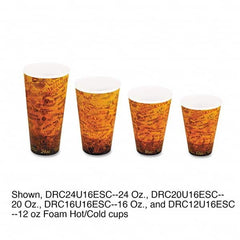 DART - Foam Hot/Cold Cups, 16 oz, Brown/Black, 1000/Carton - Eagle Tool & Supply