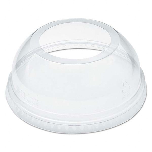 DART - Open-Top Dome Lid for 16-24 oz Plastic Cups, Clear, 1.9" Diam Hole, 1000/Carton - Eagle Tool & Supply