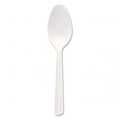 DART - Bonus Polypropylene Cutlery, 5", Teaspoon, White - Eagle Tool & Supply