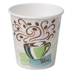 Dixie - PerfecTouch Paper Hot Cups, 10 oz, Coffee Haze, 1000/Carton - Eagle Tool & Supply