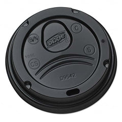 Dixie - Drink-Thru Lids for 10-20 oz Cups, Plastic, Black - Eagle Tool & Supply