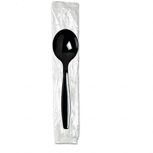 Dixie - Individually Wrapped Spoons, Plastic, Black, 1000/Carton - Eagle Tool & Supply