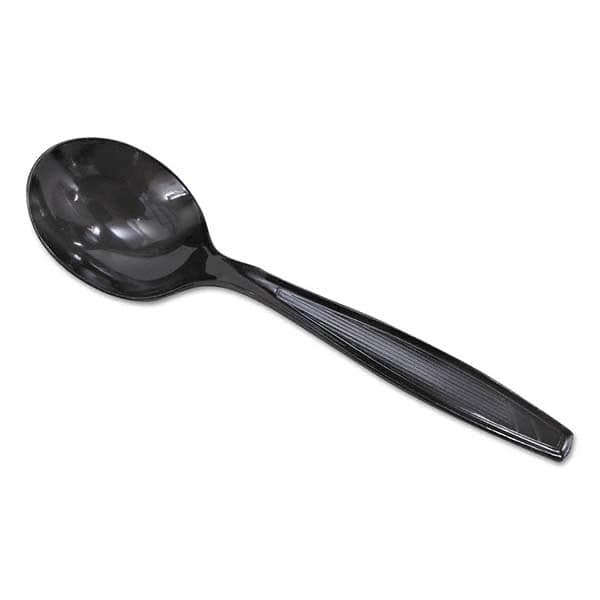 Dixie - Plastic Cutlery, Heavyweight Soup Spoons, 5 3/4", Black, 1000/Carton - Eagle Tool & Supply