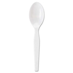 Dixie - Individually Wrapped Polystyrene Cutlery, Teaspoons, White, 1000/Carton - Eagle Tool & Supply