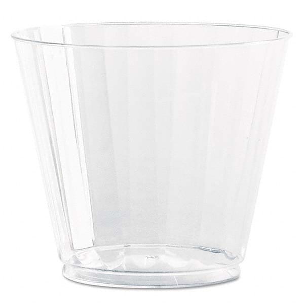 WNA - Classic Crystal Plastic Tumblers, 9 oz, Clear, Fluted, Squat, 12/Pack - Eagle Tool & Supply