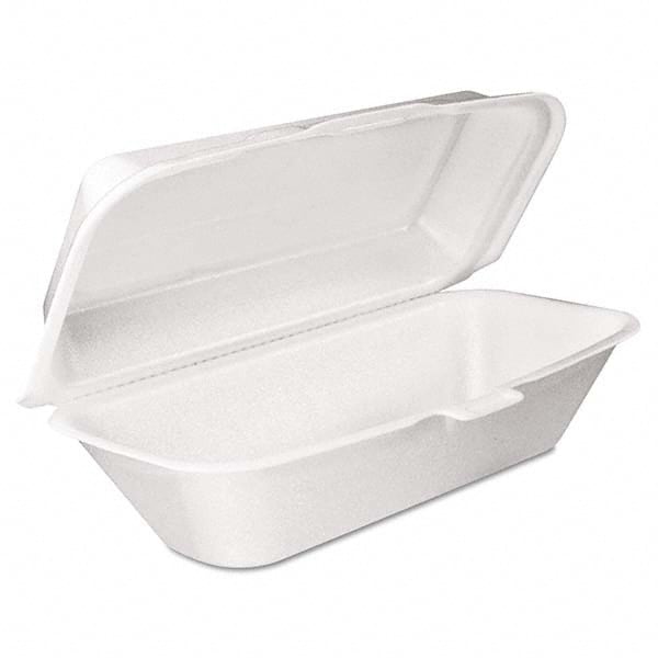 DART - Foam Hoagie Container with Removable Lid, 9-4/5 x 5-3/10 x 3-3/10, White, 125/Bag - Eagle Tool & Supply