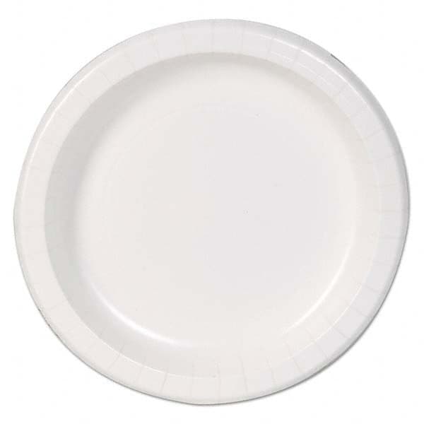 Dixie Basic - Basic Paper Dinnerware, Plates, White, 8.5" Diam, 125/Pack - Eagle Tool & Supply