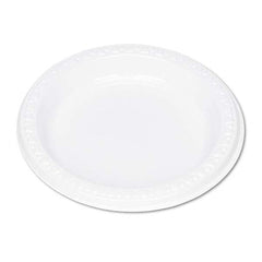 Tablemate Products - Plastic Dinnerware, Plates, 6" Diam, White, 125/Pack - Eagle Tool & Supply