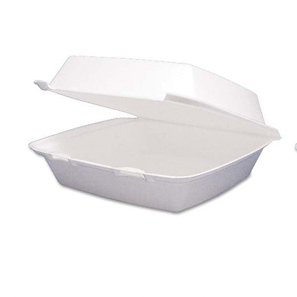 DART - Carryout Food Container, Foam Hinged 1-Comp, 9 1/2 x 9 1/4 x 3, 200/Carton - Eagle Tool & Supply