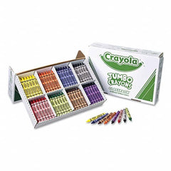 Crayola - Markers & Paintsticks Type: All Purpose Wax Crayon Color: Black; Blue; Brown; Green; Orange; Red; Violet; Yellow - Eagle Tool & Supply