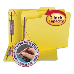 SMEAD - File Folders, Expansion Folders & Hanging Files Folder/File Type: File Folders with Top Tab Fastener Color: Yellow - Eagle Tool & Supply