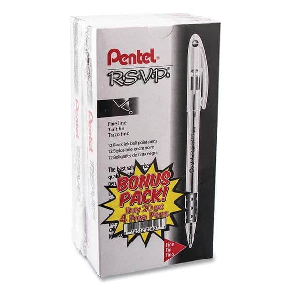 Pentel - Pens & Pencils Type: Ball Point Pen Color: Black - Eagle Tool & Supply