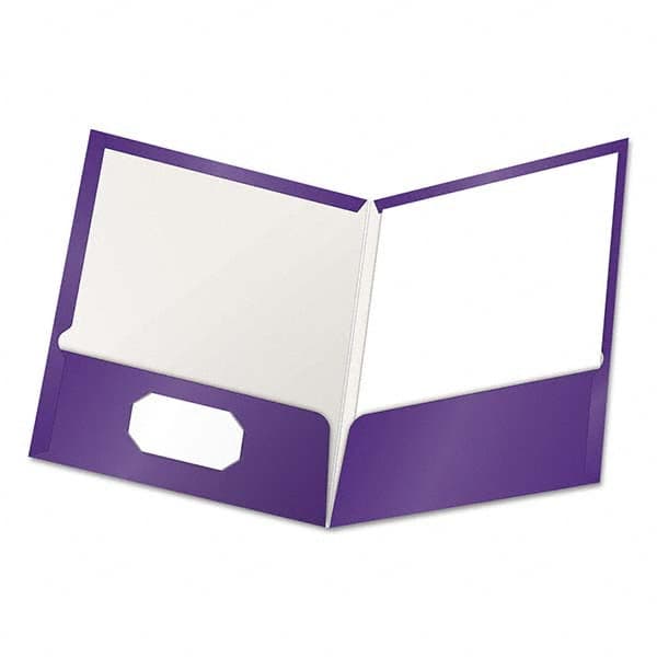 OXFORD - File Folders, Expansion Folders & Hanging Files Folder/File Type: Pocket Folders Color: Purple - Eagle Tool & Supply