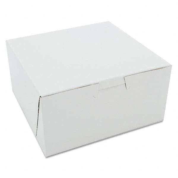 SCT - Non-Window Bakery Boxes, 6 x 6 x 3, White, 250/Carton - Eagle Tool & Supply