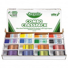 Crayola - Markers & Paintsticks Type: All Purpose Wax Crayon Color: Black; Blue; Brown; Green; Orange; Red; Violet; Yellow - Eagle Tool & Supply