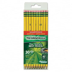 TICONDEROGA - Pens & Pencils Type: Pencil Color: Black - Eagle Tool & Supply