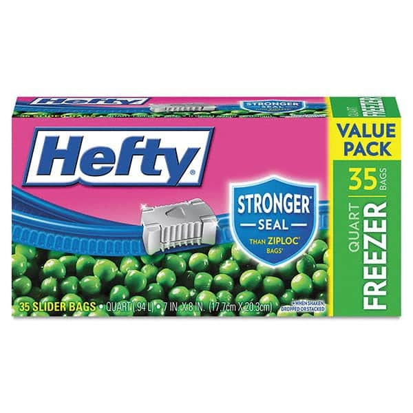 Hefty - Reclosable Food & Sandwich Bags Volume Capacity: 1 Qt. Width (Inch): 7 - Eagle Tool & Supply