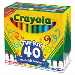 Crayola - Markers & Paintsticks Type: Washable Marker Color: Assorted - Eagle Tool & Supply