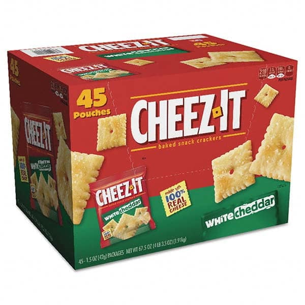 Sunshine - Snacks, Cookies, Candy & Gum Breakroom Accessory Type: Crackers Breakroom Accessory Description: Cheez-it Crackers, 1.5 oz Bag, White Cheddar, 45/Carton - Eagle Tool & Supply