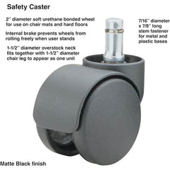 Master Caster - Cushions, Casters & Chair Accessories Type: Caster Set For Use With: Office and Home Furniture - Eagle Tool & Supply