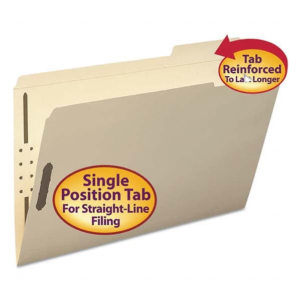 SMEAD - File Folders, Expansion Folders & Hanging Files Folder/File Type: File Folders with Top Tab Fastener Color: Manila - Eagle Tool & Supply