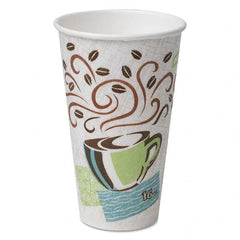 Dixie - PerfecTouch Paper Hot Cups, 16 oz, Coffee Dreams Design, 50/Pack, 20 Packs/Carton - Eagle Tool & Supply